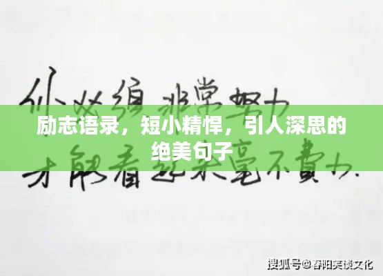 励志语录，短小精悍，引人深思的绝美句子