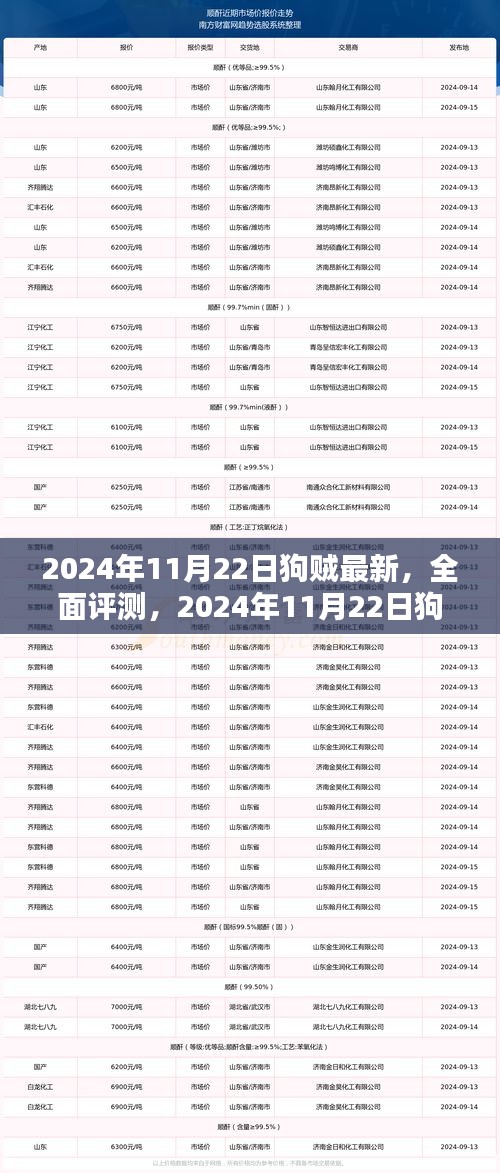 2024年11月22日狗贼最新产品全面评测与深度解析