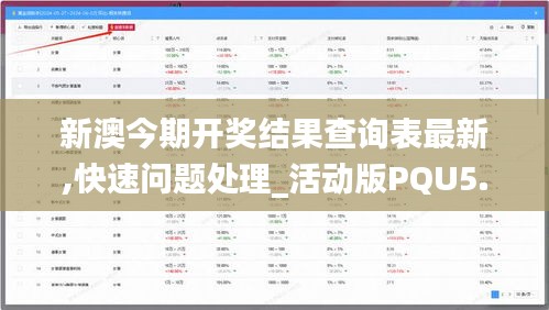 新澳今期开奖结果查询表最新,快速问题处理_活动版PQU5.57