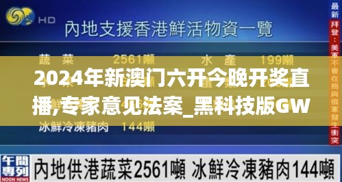 2024年新澳门六开今晚开奖直播,专家意见法案_黑科技版GWL5.36