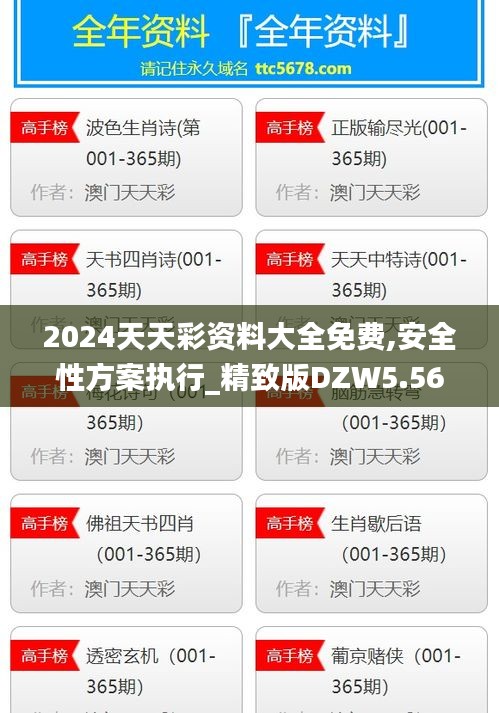 2024天天彩资料大全免费,安全性方案执行_精致版DZW5.56