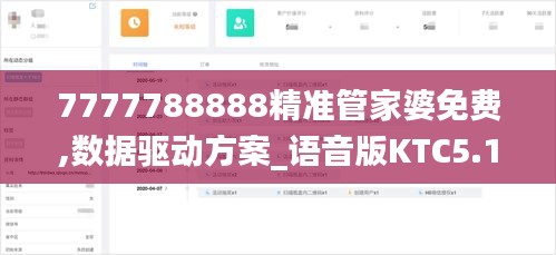 7777788888精准管家婆免费,数据驱动方案_语音版KTC5.13