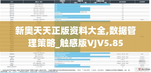 新奥天天正版资料大全,数据管理策略_触感版VJV5.85