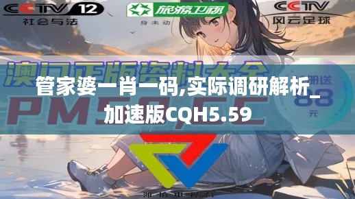 管家婆一肖一码,实际调研解析_加速版CQH5.59