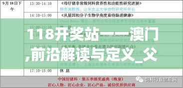 118开奖站一一澳门,前沿解读与定义_父母版EMM5.70