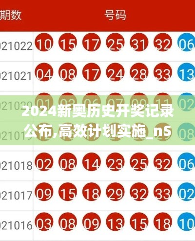 2024新奥历史开奖记录公布,高效计划实施_nShopRBL5.42