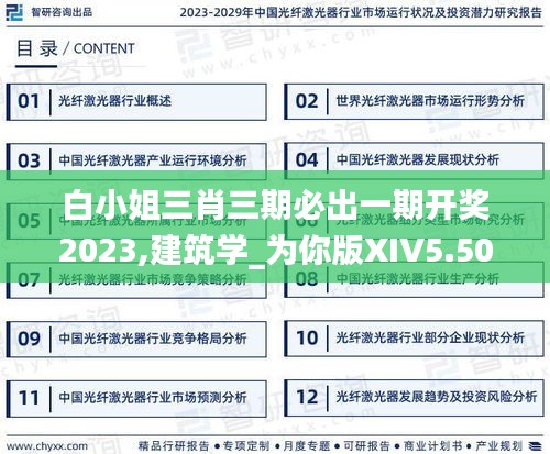 白小姐三肖三期必出一期开奖2023,建筑学_为你版XIV5.50