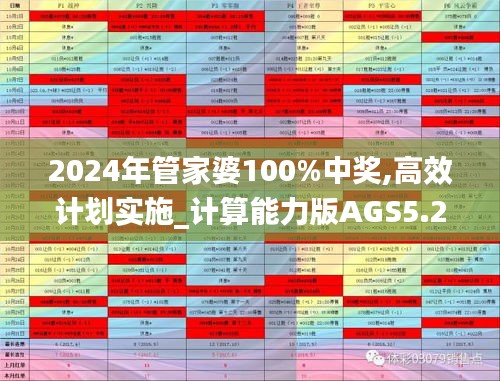 2024年管家婆100%中奖,高效计划实施_计算能力版AGS5.25