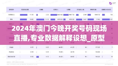 2024年澳门今晚开奖号码现场直播,专业数据解释设想_原型版KNE5.53