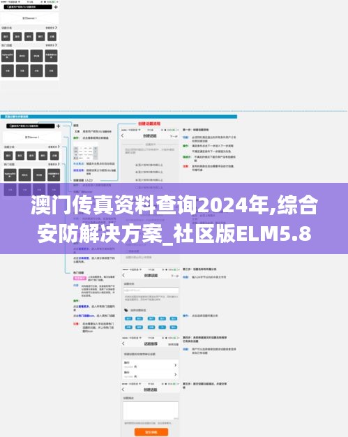 澳门传真资料查询2024年,综合安防解决方案_社区版ELM5.82