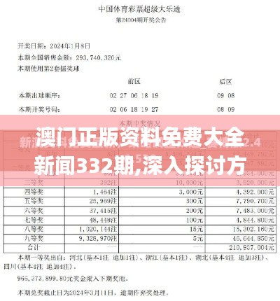 澳门正版资料免费大全新闻332期,深入探讨方案策略_精装版AAO11.95