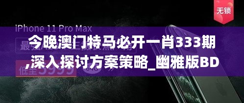 今晚澳门特马必开一肖333期,深入探讨方案策略_幽雅版BDZ11.37