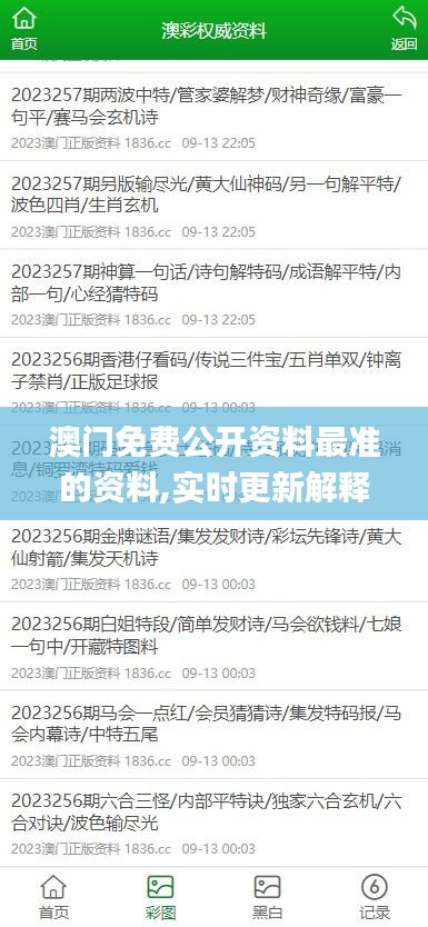 澳门免费公开资料最准的资料,实时更新解释介绍_珍藏版RNX13.14