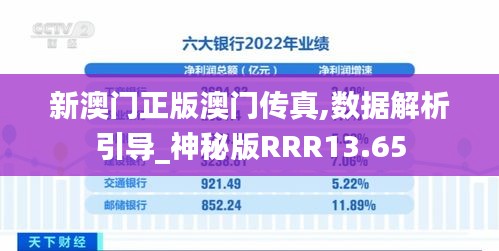 新澳门正版澳门传真,数据解析引导_神秘版RRR13.65