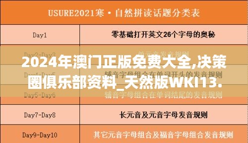 2024年澳门正版免费大全,决策圈俱乐部资料_天然版WKI13.71