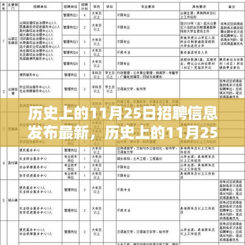 历史上的11月25日招聘信息深度解析与最新动态阐述