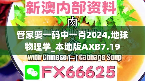 管家婆一码中一肖2024,地球物理学_本地版AXB7.19