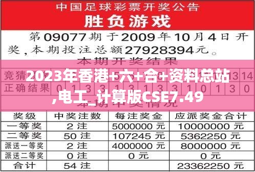 2023年香港+六+合+资料总站,电工_计算版CSE7.49