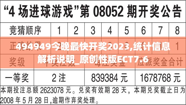 494949今晚最快开奖2023,统计信息解析说明_原创性版ECT7.6