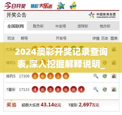 2024澳彩开奖记录查询表,深入挖掘解释说明_锐意版LRI7.42