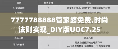 7777788888管家婆免费,时尚法则实现_DIY版UOC7.25