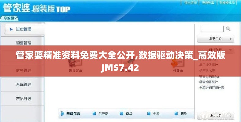 管家婆精准资料免费大全公开,数据驱动决策_高效版JMS7.42