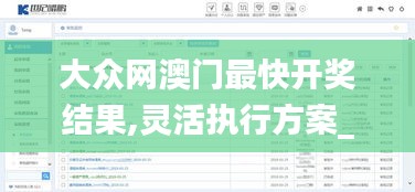 大众网澳门最快开奖结果,灵活执行方案_定向版SOX7.93
