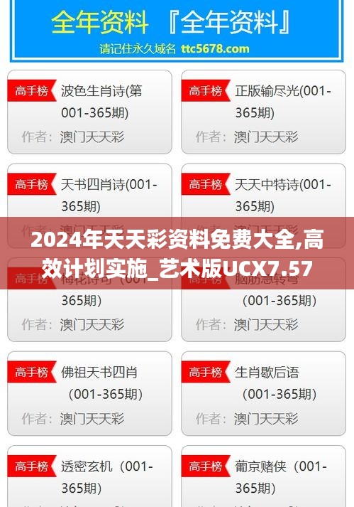 2024年天天彩资料免费大全,高效计划实施_艺术版UCX7.57