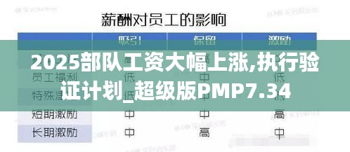 2025部队工资大幅上涨,执行验证计划_超级版PMP7.34