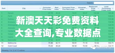 新澳天天彩免费资料大全查询,专业数据点明方法_高效版CDI7.41