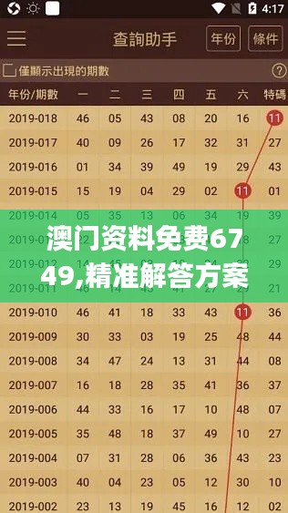 澳门资料免费6749,精准解答方案详解_激励版TYG13.36