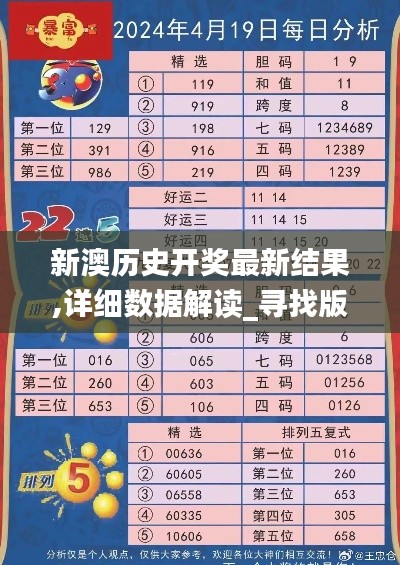 新澳历史开奖最新结果,详细数据解读_寻找版XKE13.90