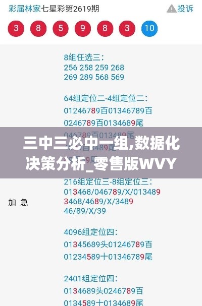 三中三必中一组,数据化决策分析_零售版WVY13.14