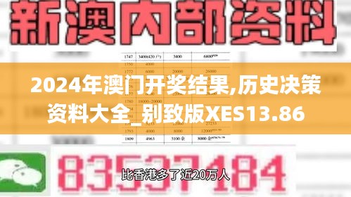 2024年澳门开奖结果,历史决策资料大全_别致版XES13.86