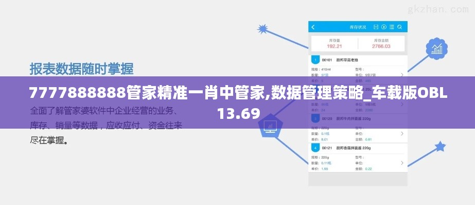 7777888888管家精准一肖中管家,数据管理策略_车载版OBL13.69