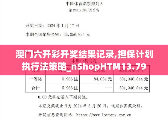 澳门六开彩开奖结果记录,担保计划执行法策略_nShopHTM13.79