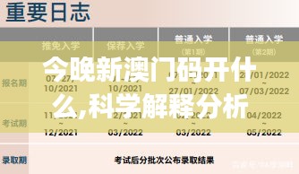 今晚新澳门码开什么,科学解释分析_通玄境IRR13.35