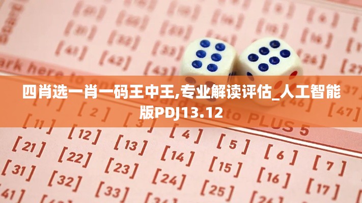 四肖选一肖一码王中王,专业解读评估_人工智能版PDJ13.12