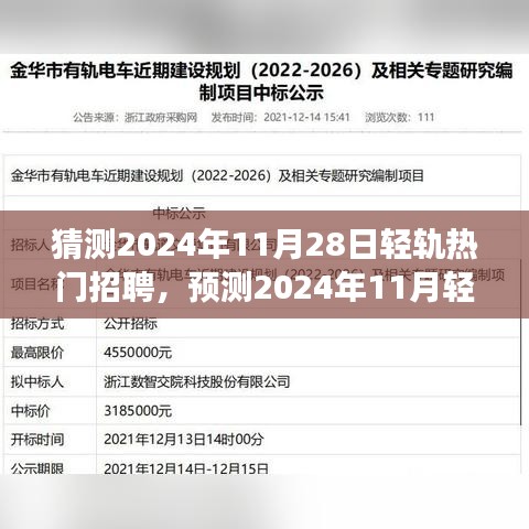 2024年轻轨行业招聘展望，热门职位趋势与职业前景预测