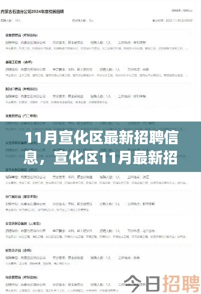 宣化区11月最新招聘信息全攻略，初学者到进阶用户的获取指南