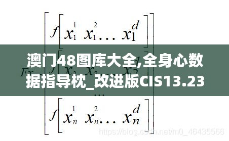 澳门48图库大全,全身心数据指导枕_改进版CIS13.23