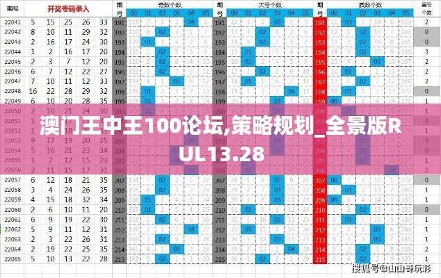 澳门王中王100论坛,策略规划_全景版RUL13.28