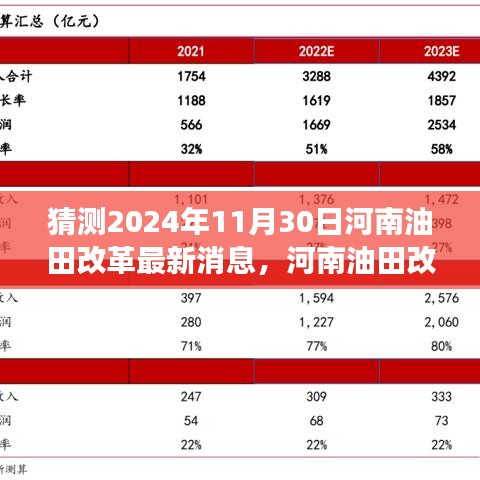 河南油田改革深度解读与最新动态预测，聚焦2024年11月30日评测报告