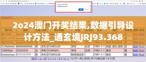 2o24澳门开奖结果,数据引导设计方法_通玄境JRJ93.368