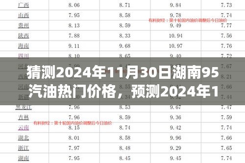 2024年11月30日湖南市场95号汽油热门价格预测及分析