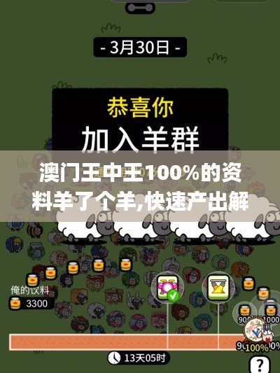 澳门王中王100%的资料羊了个羊,快速产出解决方案_多功能版HHF69.518