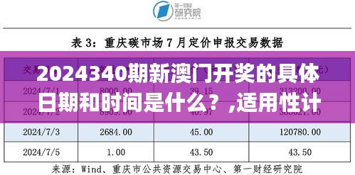 2024340期新澳门开奖的具体日期和时间是什么？,适用性计划解读_Premium18.241-9