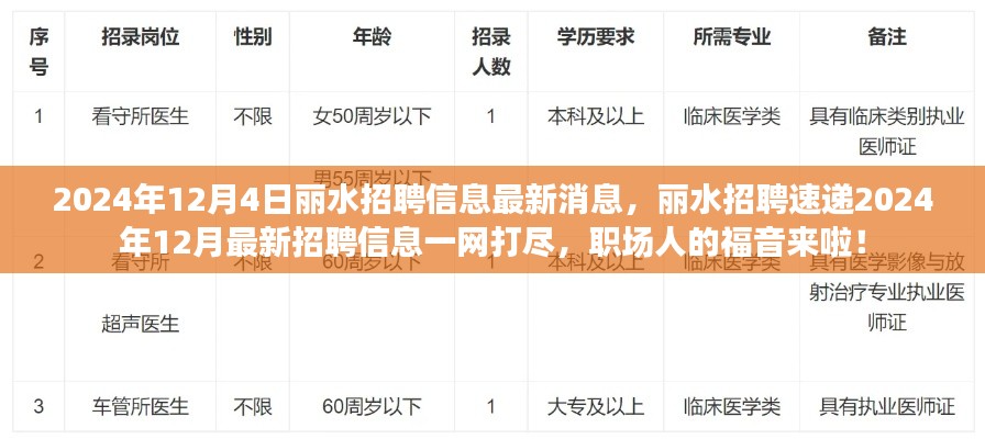 丽水最新招聘信息速递，职场人的福音，一网打尽十二月招聘信息