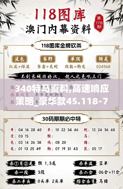 340特马资料,高速响应策略_豪华款45.118-7