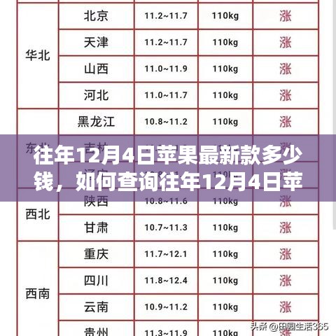 往年12月4日苹果最新款价格解析及查询指南